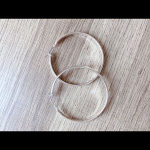 Silver hoop earrings